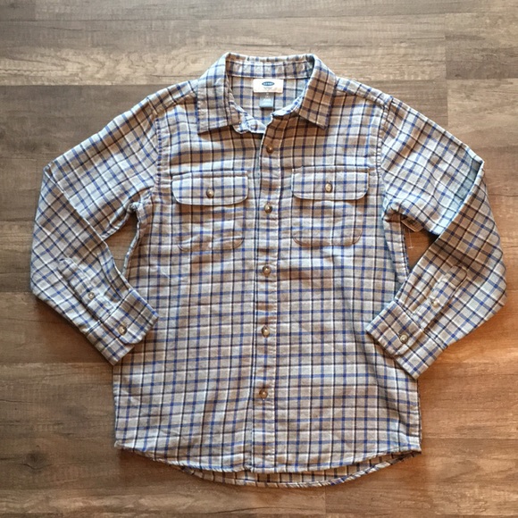 NEW Old Navy Boys Medium Button Up Flannel Shirt - Picture 1 of 7